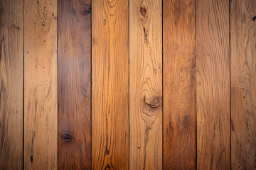 Rich wooden planks create warm and inviting atmosphere, showcasing natural textures and tones. varying shades of brown enhance rustic charm of this wooden surface