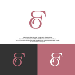 Logo BF, FB Concept Logo Letter