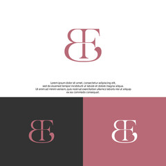 Logo BF, FB Concept Logo Letter