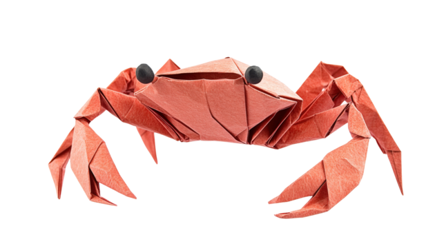 Paper crab, PNG transparent