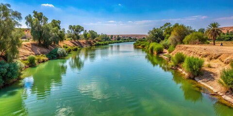River Jordan in Bethany, the border between Jordan and Israel , River, Jordan, Bethany, border, Israel, water