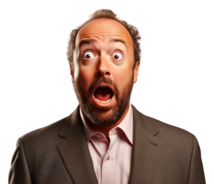 PNG Businessman suprised face portrait adult frustration.