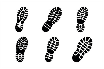Shoe prints vector on a white background