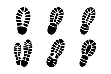 Shoe prints vector on a white background