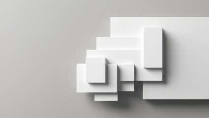 Minimalist Design with Overlapping Squares.