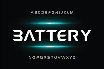 Modern sporty typography alphabet font. vector illustration design