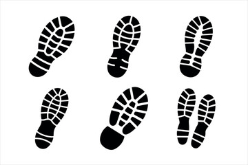 Shoe prints vector on a white background