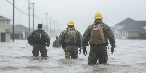 Rescue operations amidst severe flooding coastal town news coverage extreme weather ground level disaster response