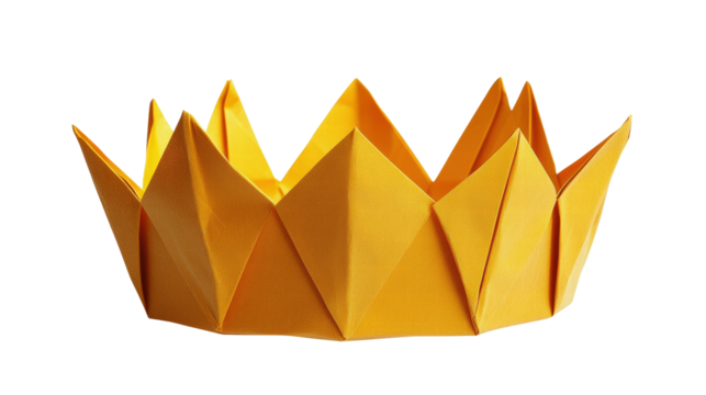 Yellow crown Origami