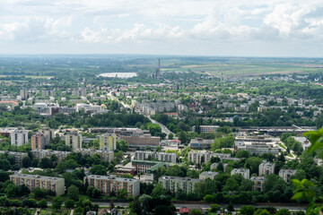 looking down at the forest from high up