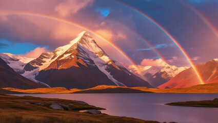 Serene Nature Scene with Vibrant Colors.