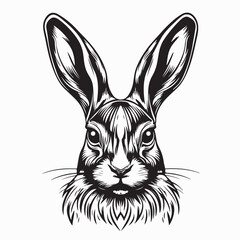 Rabbit Head image. Rabbit Head Vector Illustration Rabbit Vintage Stock Vector.