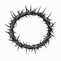 Thorns Crown Vector Images .Cross With Crown Of Thorns Stock Illustrations.