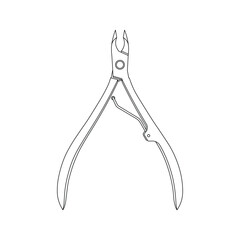 Hand drawn kids drawing vector illustration cuticle nipper cartoon isolated