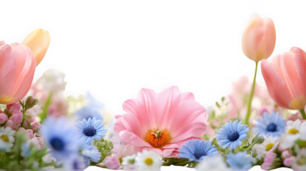 Colorful Pastel Floral Background with Soft Flowers