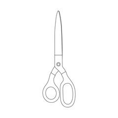 Hand drawn kids drawing vector illustration paper scissors cartoon isolated