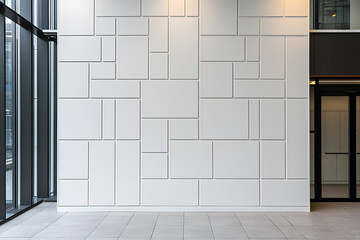 matte white wall with faint embossed geometric patterns creates modern and minimalist aesthetic, perfect for contemporary spaces