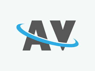 Abstract Letter AV logo Design. AV Initial Logo design Monogram for business and company.AV logo, AV letter logo design.