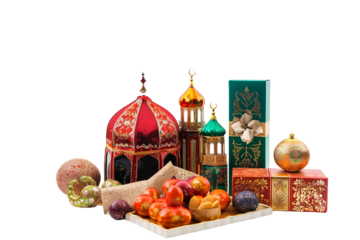 Selfless Acts of Kindness During Muharram for Community Support Isolated on Transparent Background