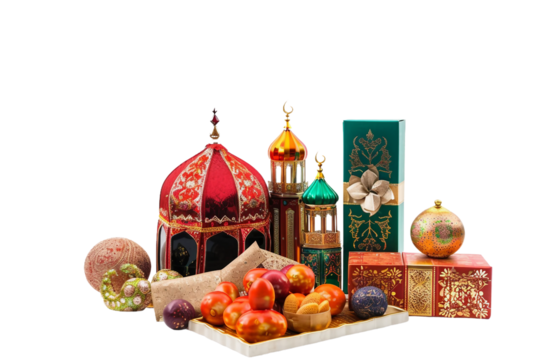 Selfless Acts of Kindness During Muharram for Community Support Isolated on Transparent Background