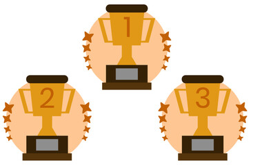 gold trophy design vector.
winner trophy illustration.
top 3 winners trophy vector.
tournament cup vector.