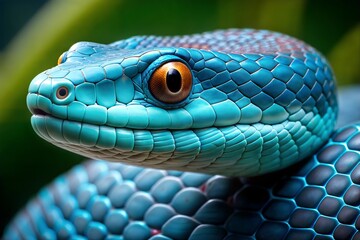 Fototapeta premium blue snake