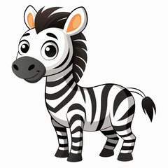 Zebra Vector Illustration – Striking Black and White Stripe Design