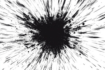 Obraz premium **Circular starburst explosion texture. Distressed uneven grunge background. Abstract vector illustration. Overlay to create interesting effect and depth. Isolated on white background. 