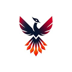 Obraz premium Modern Bird Logo with Minimalist Design