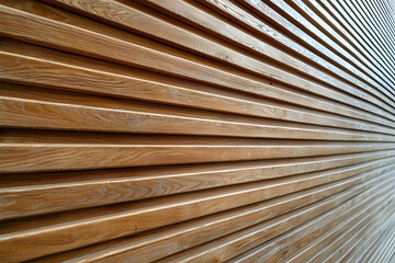 Natural wooden panel wall with clean, seamless lines, showcasing warm, inviting texture. horizontal slats create modern aesthetic, perfect for various design applications