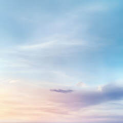 Fototapeta premium Clear sky with clouds and sunlight on a beautiful summer day