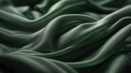 Obraz premium Smooth Sage Green Satin Silk Fabric for Exclusive Fashion Creations Bridal Attire and Luxurious Event Decor