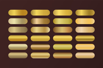 Obraz premium Golden CTA button set.