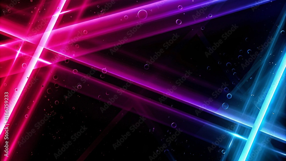 Poster abstract flight in retro neon hyper warp space in the tunnel 3d illustration. abstract blue backgrou