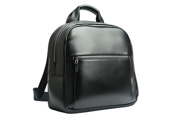 Stylish black leather backpack ideal for daily use or travel with multiple compartments and a sleek design