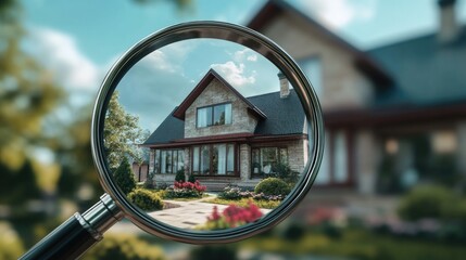 House Magnified Through Glass