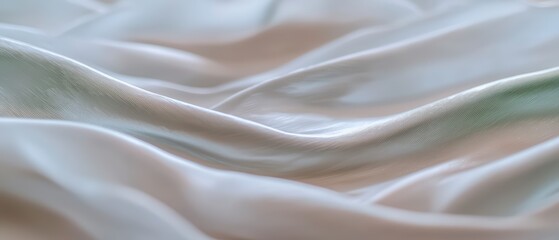 Obraz premium Elegant Draped Fabric Soft Shimmering Satin Texture Light Grey Abstract Background