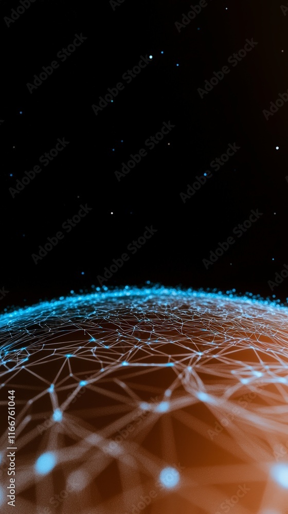 Poster futuristic network abstract digital connection global communication technology backgrou