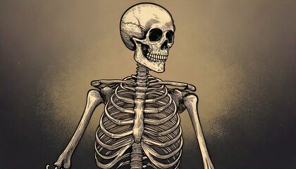 人間の骨格　正面