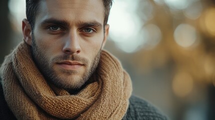 Fototapeta premium Man with scarf