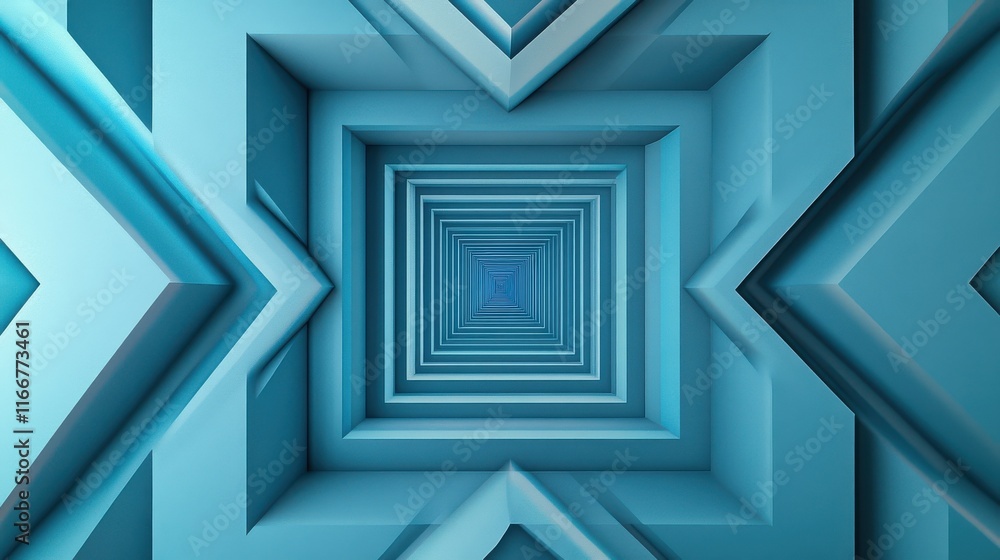 Poster abstract background consisting of triangle and geometric square shape and light blue seamless retro 