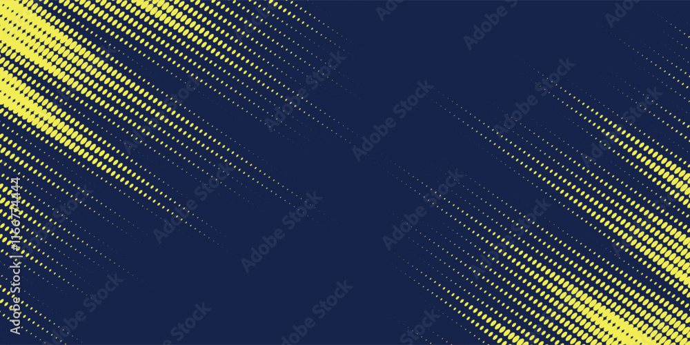 Aufkleber yellow halftone on blue background. vector dotted sparkles or halftone shine pattern texture pop art