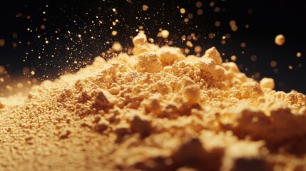 Sand on Black Background
