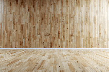 Naklejka premium seamless wooden slat wall with light oak tones creates warm and inviting atmosphere, perfect for interior design or photography