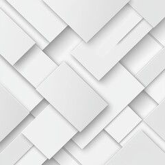 Fototapeta premium Modern white and light grey square overlapped pattern on background with shadow. white background. Minimal geometric white light background abstract design. Elegant white and grey Background.