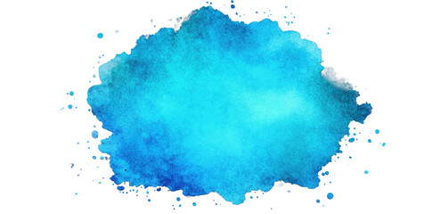 vibrant watercolor blue splash in modern logo shape, featuring dynamic textures and fluid edges, perfect for creative design projects