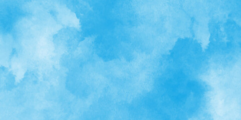 Abstract grunge tint light blue watercolor background,Abstract blue sky with clouds, Light blue background with watercolor,Soft and cloudy blue sky Watercolor background texture. 
