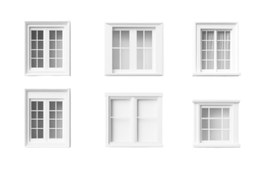 Set of White modern window