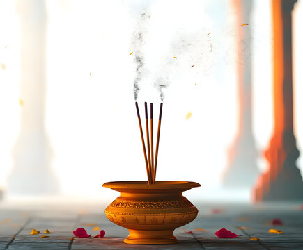Agarbatti holder icon illustration, dhoop icon, puja element, puja ghar temple, indian culture, indian ritual, indian temple, indian god Incense stick in the holder.