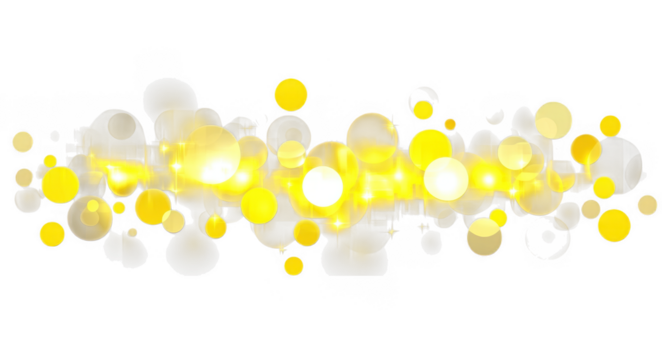 vibrant abstract digital image featuring glowing yellow circles and bokeh effects, creating dynamic and energetic visual. bright lights and circular patterns evoke sense of movement and excitement